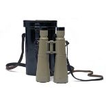 CARL ZEISS, JENA A CASED PAIR OF 7x56 DIENSTGLAS GERMAN WORLD WAR TWO BINOCULARS, serial no. 556638,