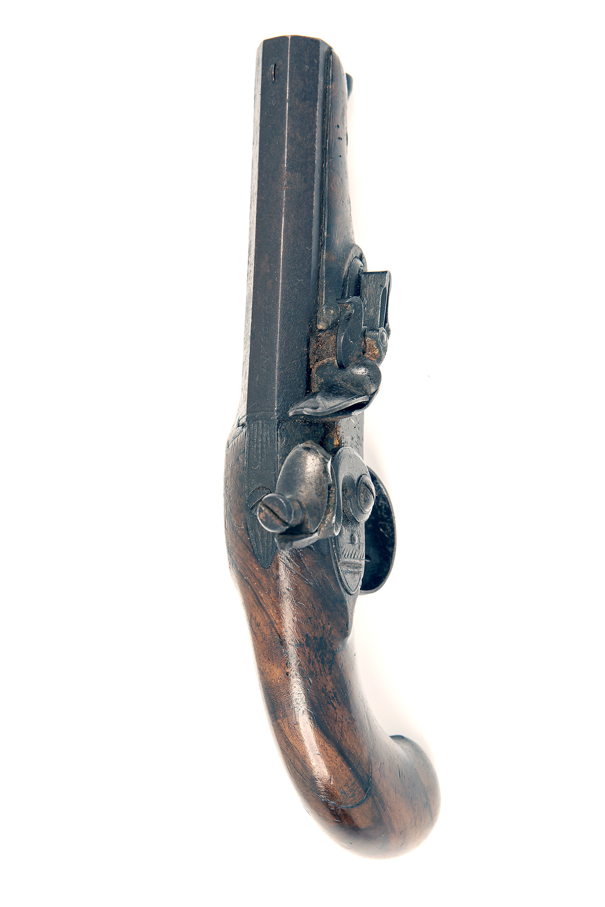 H. NOCK, LONDON A 30-BORE FLINTLOCK OVERCOAT OR TRAVELLING-PISTOL, no visible serial number, circa - Image 3 of 4