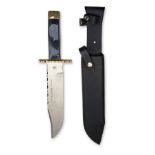 R. COOPER, SHEFFIELD A MASSIVE CUSTOM BOWIE-KNIFE, with 10in. clip-point blade false edged for the