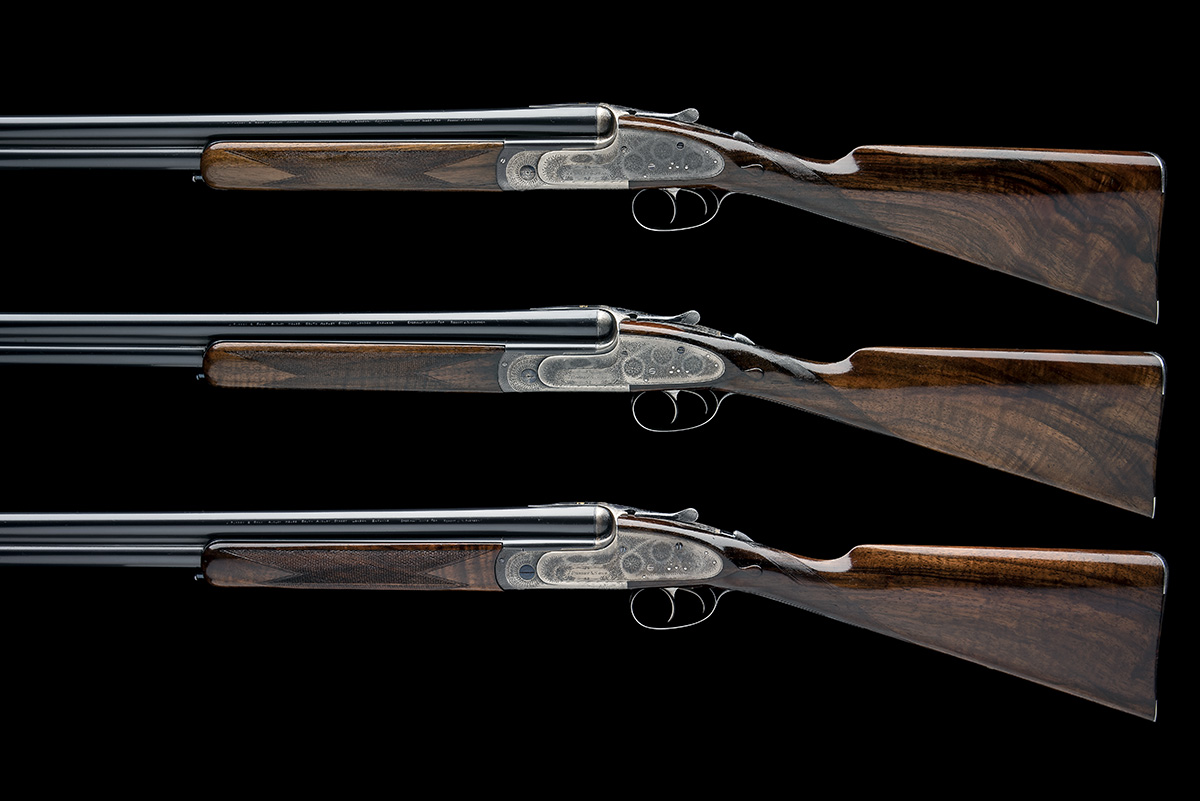 J. PURDEY & SONS A TRIO OF 12-BORE DOUBLE-TRIGGER OVER AND UNDER SIDELOCK EJECTORS, serial no. 28204 - Image 2 of 14