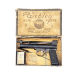 WEBLEY & SCOTT, BIRMINGHAM & LONDON A SCARCE BOXED .177 BARREL-COCKING AIR-PISTOL, MODEL 'MKII