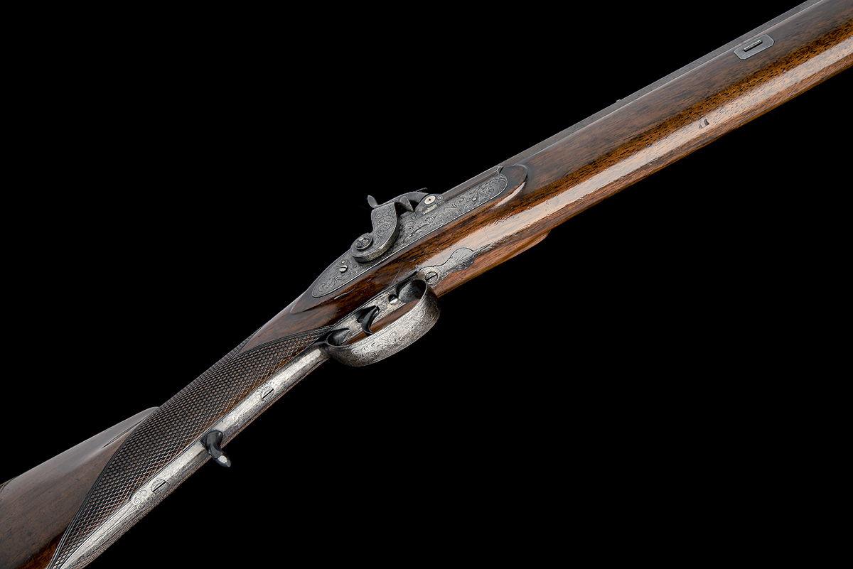 CARTMELL & SON, DONCASTER A GOOD 16-BORE PERCUSSION SINGLE-BARRELLED SPORTING-RIFLE, serial no. - Image 3 of 8