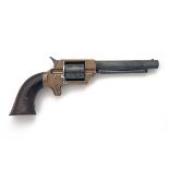 URLINGER, USA A RARE .32 RIMFIRE SIX-SHOT REVOLVER WITH BRASS FRAME, serial no. 591, circa 1861-