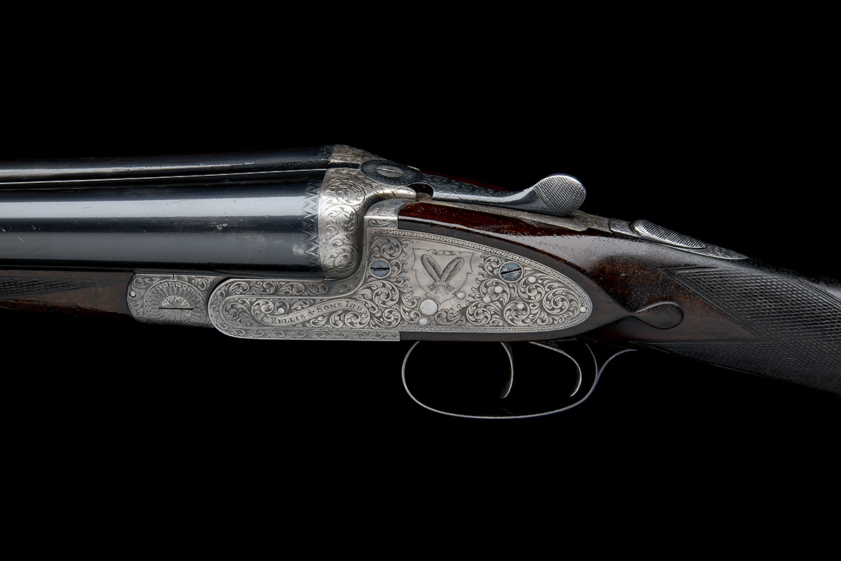 C. HELLIS & SONS A 12-BORE 'FEATHERWEIGHT' SIDELOCK EJECTOR, serial no. 3755, circa 1931, 26in. - Image 7 of 10