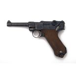 FORMERLY THE PROPERTY OF LORD BRABOURNE DWM GERMANY A 9mm (PARA) SEMI-AUTOMATIC PISTOL, MODEL 'P08