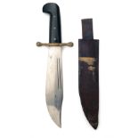 CASE CUTLERY CO. USA A WORLD WAR TWO MILITARY BOWIE-KNIFE, MODEL 'V44', with bright 10in. clip-point
