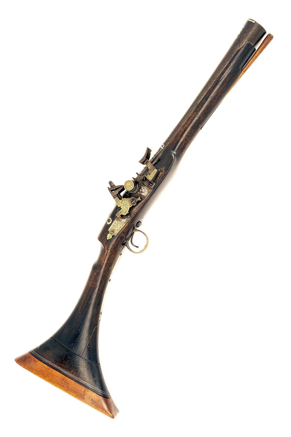 A 20-BORE SNAPHAUNCE BLUNDERBUSS or BREAST-PISTOL, UNSIGNED, no visible serial number, North African