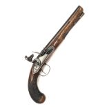 A 22-BORE FLINTLOCK DUELLING-PISTOL SIGNED BARWICK, no visible serial number, circa 1800, with