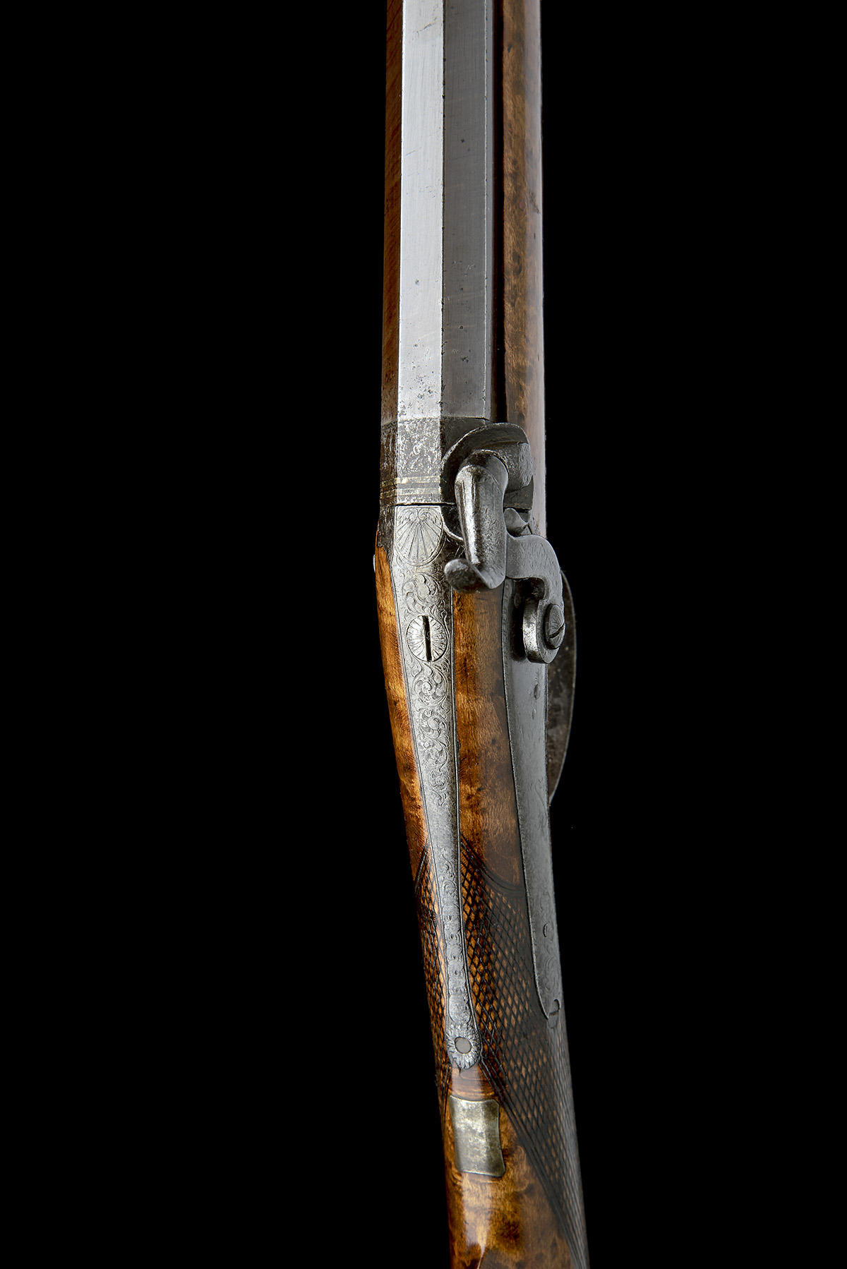 A 25-BORE PERCUSSION SINGLE-BARRELLED SPORTING-GUN FOR A BOY, UNSIGNED, no visible serial number, - Image 7 of 8