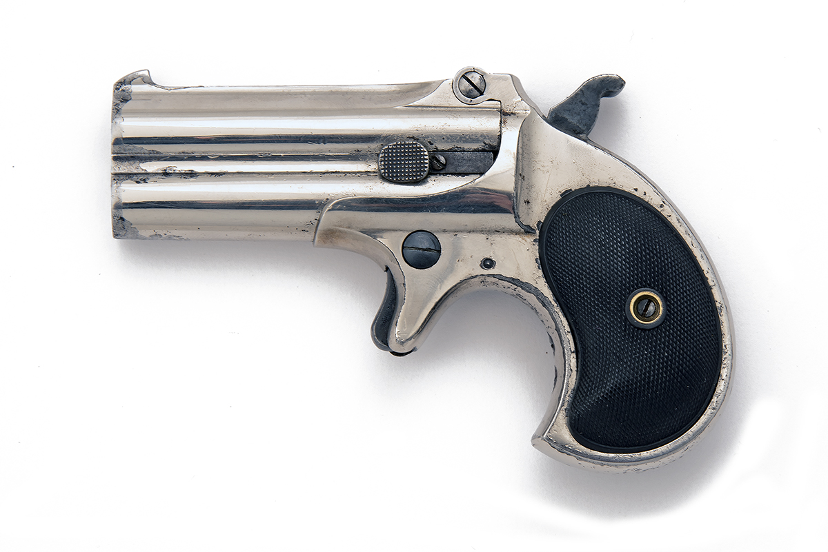 REMINGTON ARMS CO., USA A .41 RIMFIRE OVER-UNDER DERRINGER PISTOL, serial no. 594, type II (or model - Image 2 of 3