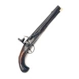 A 22-BORE FLINTLOCK HORSE-PISTOL, UNSIGNED, no visible serial number, German or Bohemian circa 1775,