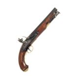 ASKEW, LONDON A GOOD .650 FLINTLOCK PRIVATE PURCHASE OFFICER'S OR VOLUNTEER'S PISTOL, no visible