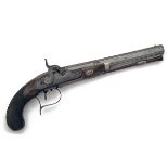 RYAN & WATSON, LONDON A 16-BORE PERCUSSION DUELLING PISTOL, no visible serial number, circa 1815