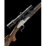 H. SCHEIRING AN 8x57JRS JAEGER PATENT PUSH-FORWARD UNDERLEVER SIDELOCK EJECTOR DOUBLE RIFLE,