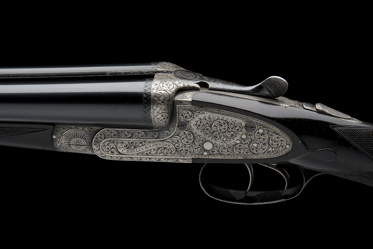 CHARLES HELLIS & SONS LTD. A 12-BORE SIDELOCK EJECTOR, serial no. 3760, circa 1932, 26in. nitro - Image 4 of 8