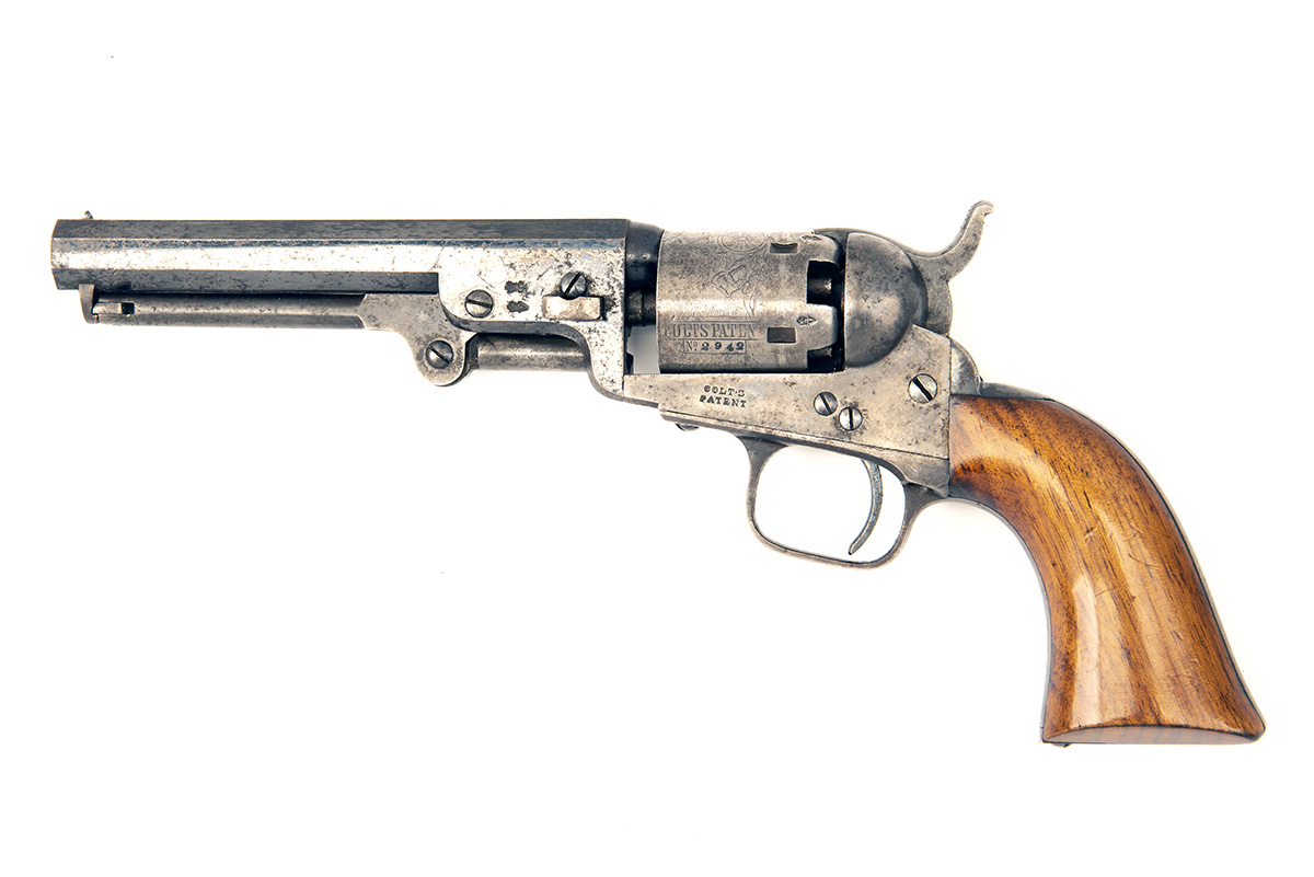 COLT, LONDON A GOOD CASED .31 PERCUSSION REVOLVER, MODEL '1849 LONDON POCKET', serial no. 2942, - Image 3 of 5