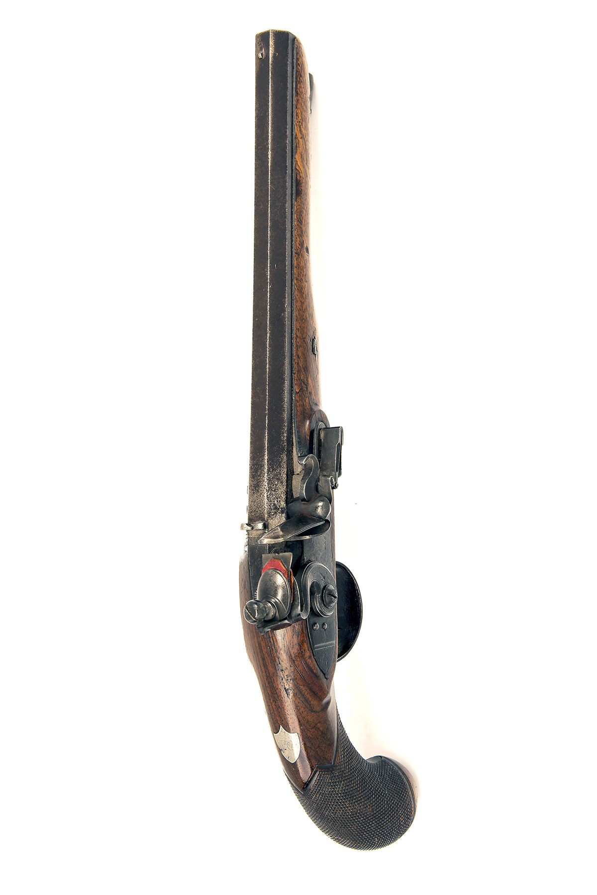 A 22-BORE FLINTLOCK DUELLING-PISTOL SIGNED BARWICK, no visible serial number, circa 1800, with - Image 4 of 4