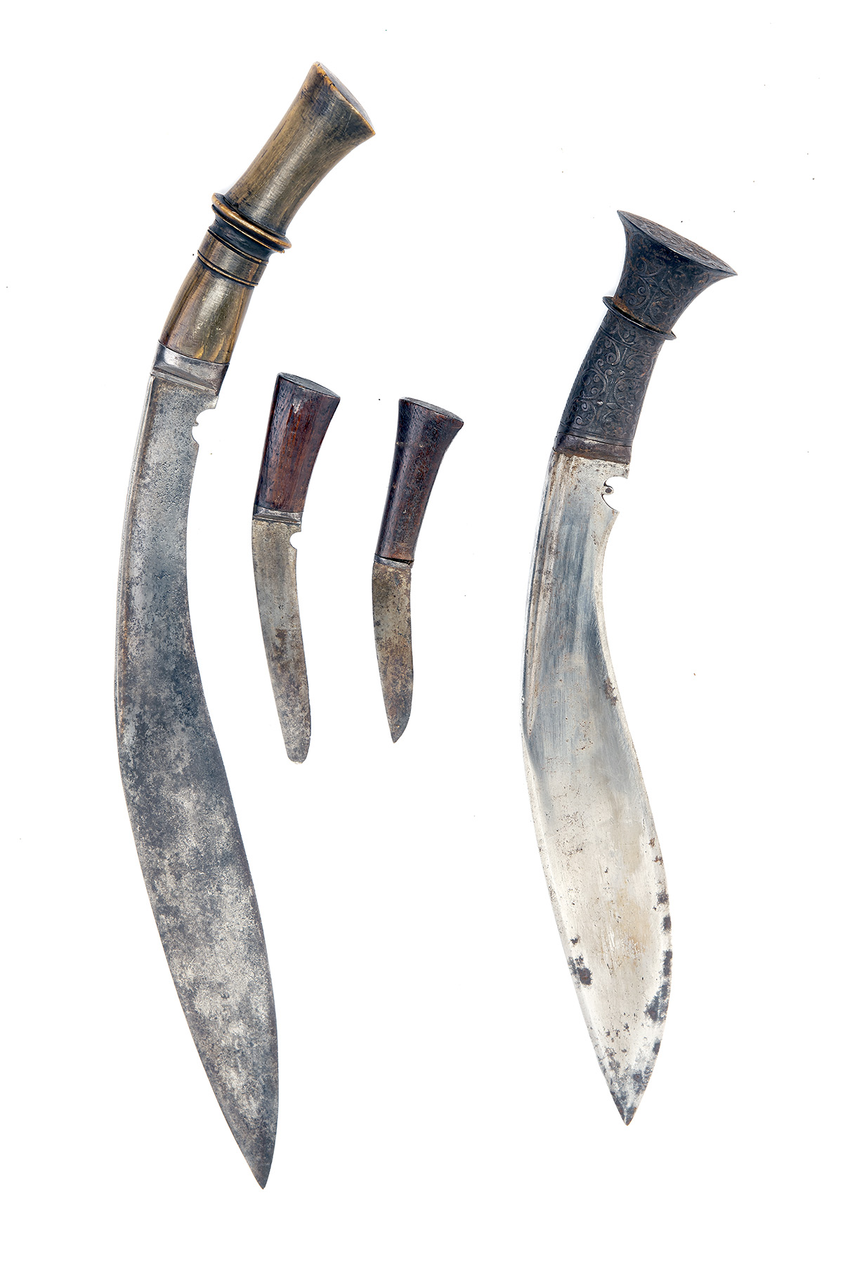 TWO LATE VICTORIAN KUKRI KNIVES, both circa 1890 and Northern Indian or Nepalese, the first with - Image 2 of 2