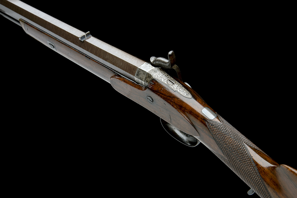 CARTMELL & SON, DONCASTER A GOOD 16-BORE PERCUSSION SINGLE-BARRELLED SPORTING-RIFLE, serial no. - Image 5 of 8