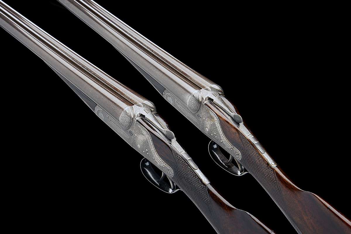 CHARLES LANCASTER A PAIR OF 12-BORE ASSISTED-OPENING BACK-ACTION SIDELOCK EJECTORS, serial no. - Image 10 of 11