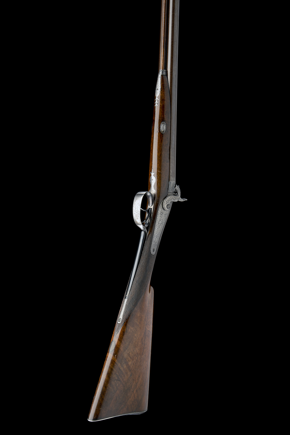 J. ROWNTREE, CUMBERLAND A 16-BORE PERCUSSION DOUBLE-BARRELLED SPORTING-GUN, no visible serial - Image 6 of 8