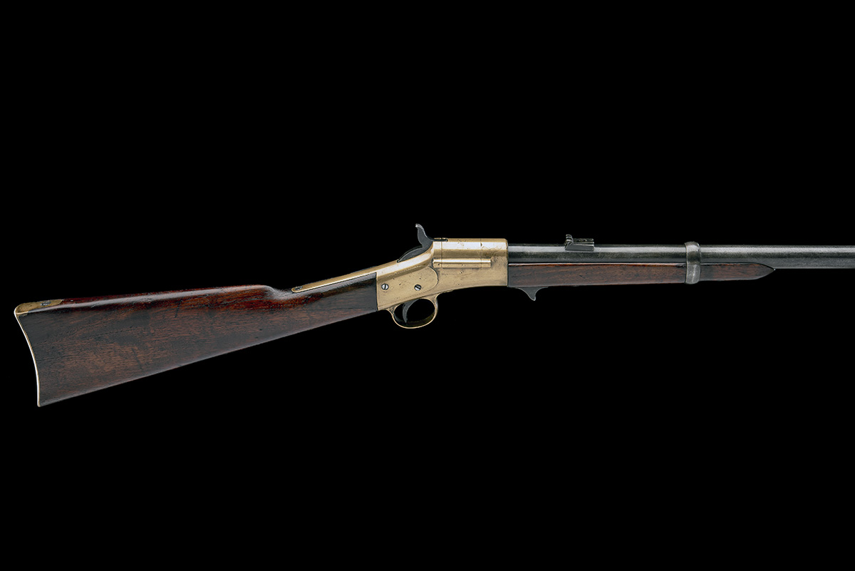 GREENE RIFLE WORKS, USA A SCARCE 56-50 (RIMFIRE) SINGLE-SHOT CARBINE, MODEL 'WARNER'S PATENT', - Image 2 of 8