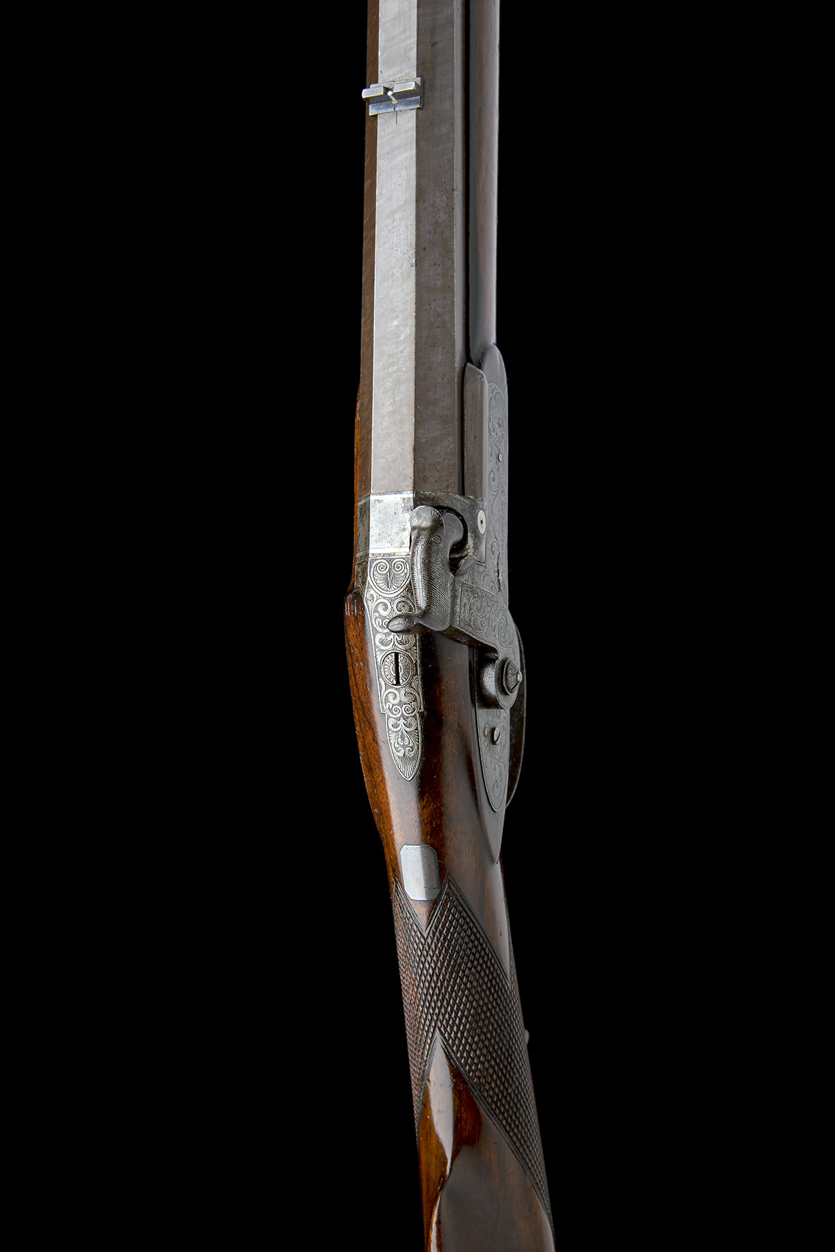 CARTMELL & SON, DONCASTER A GOOD 16-BORE PERCUSSION SINGLE-BARRELLED SPORTING-RIFLE, serial no. - Image 6 of 8