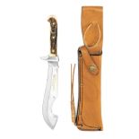 PUMA, GERMANY A SCARCE CASED SPORTING-KNIFE, MODEL '6374 COUGAR', serial no. 83774, for 1977, the