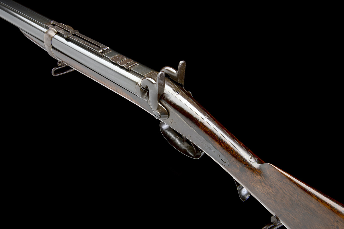 SWINBURN & SON, BIRMINGHAM A .524 PERCUSSION DOUBLE-BARRELLED SERVICE RIFLE, MODEL 'JACOB'S - Image 5 of 9