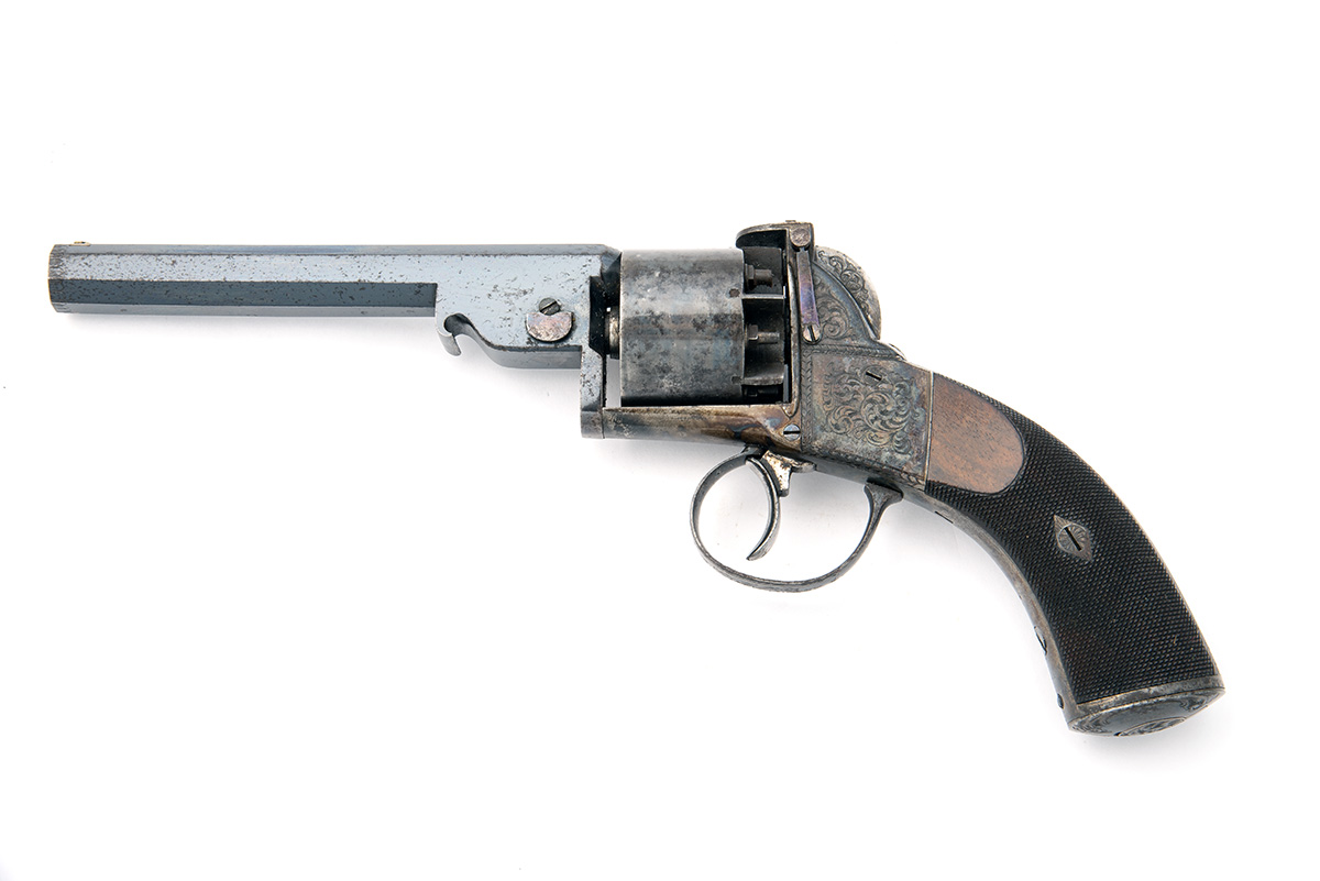 MADE FOR ADAMS, LONDON A GOOD CASED 54-BORE PERCUSSION REVOLVER, MODEL 'WEBLEY-BENTLEY PATENT', no - Image 2 of 7