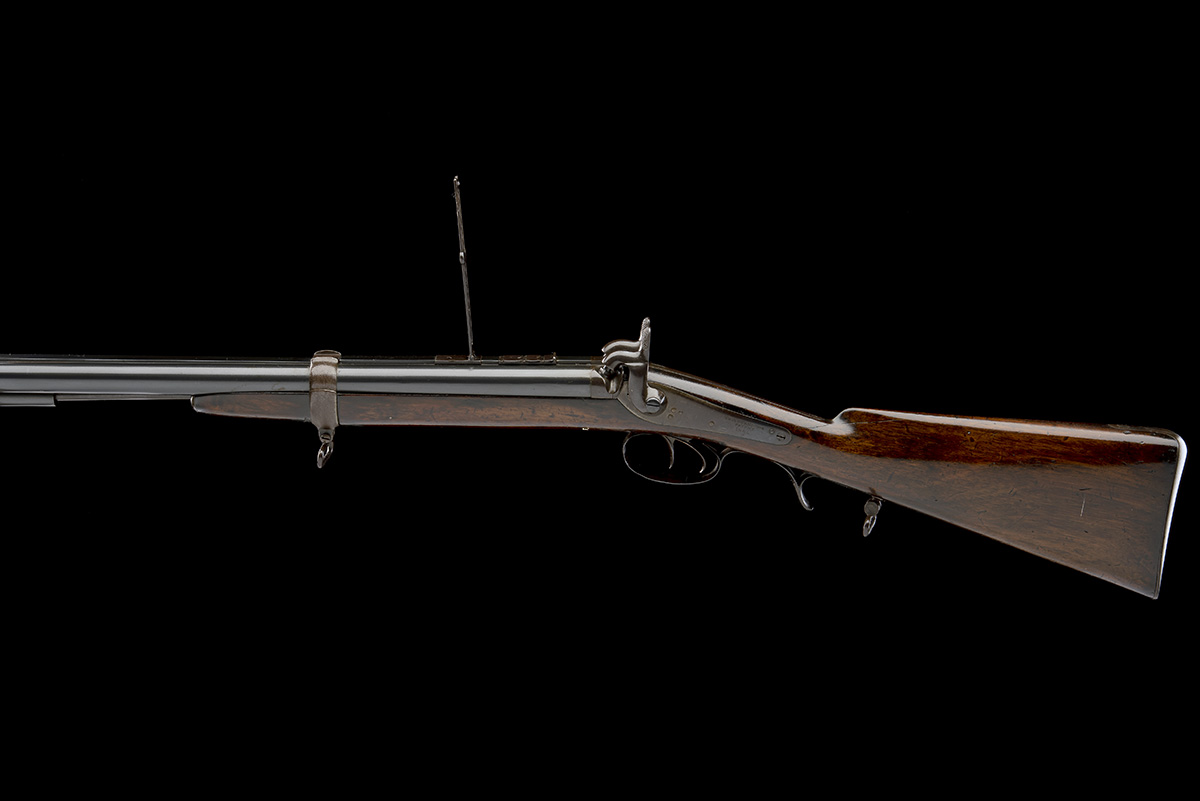 SWINBURN & SON, BIRMINGHAM A .524 PERCUSSION DOUBLE-BARRELLED SERVICE RIFLE, MODEL 'JACOB'S - Image 2 of 9