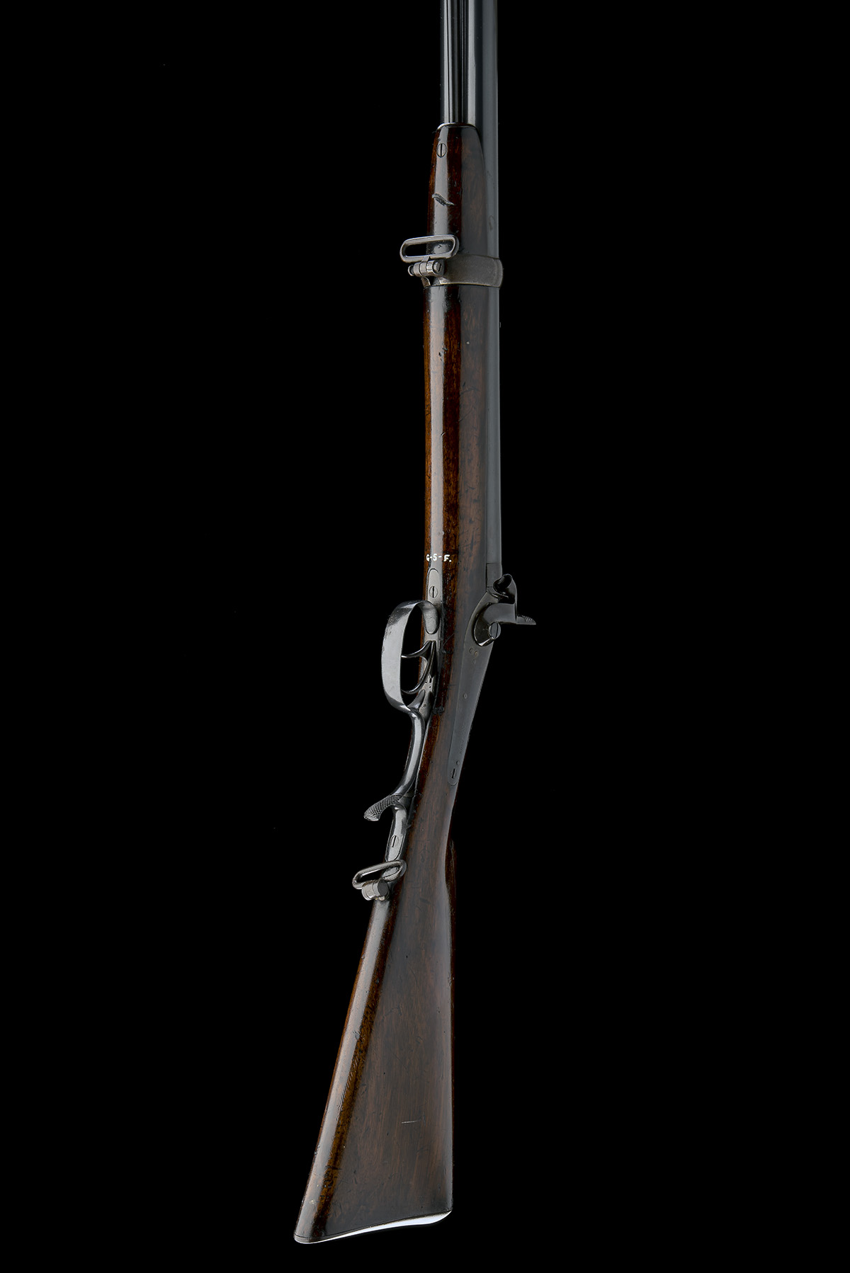 SWINBURN & SON, BIRMINGHAM A .524 PERCUSSION DOUBLE-BARRELLED SERVICE RIFLE, MODEL 'JACOB'S - Image 8 of 9