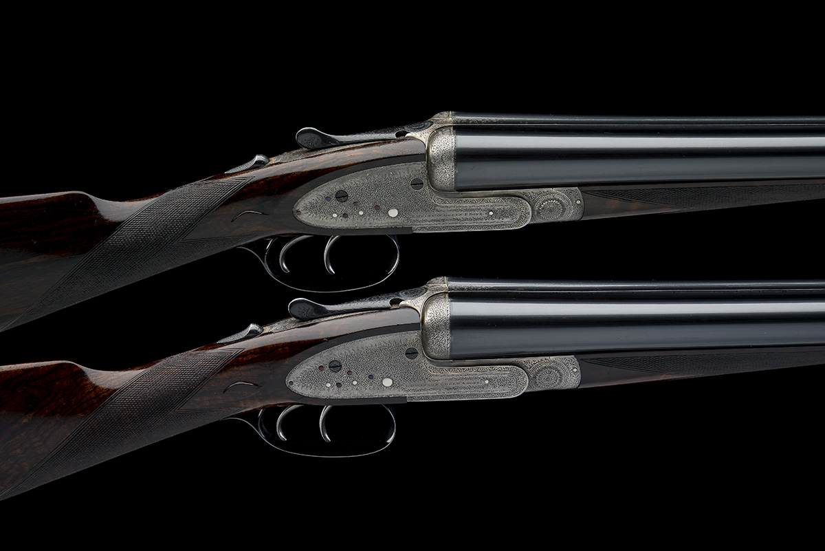 EDWINSON GREEN & SON A PAIR OF 12-BORE SIDELOCK EJECTORS, serial no. 6610 / 1, for 1908, 29in. nitro
