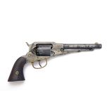 E. REMINGTON & SONS, USA A .38 (RIMFIRE) DOUBLE-ACTION REVOLVER, MODEL 'FACTORY CONVERSION OF THE