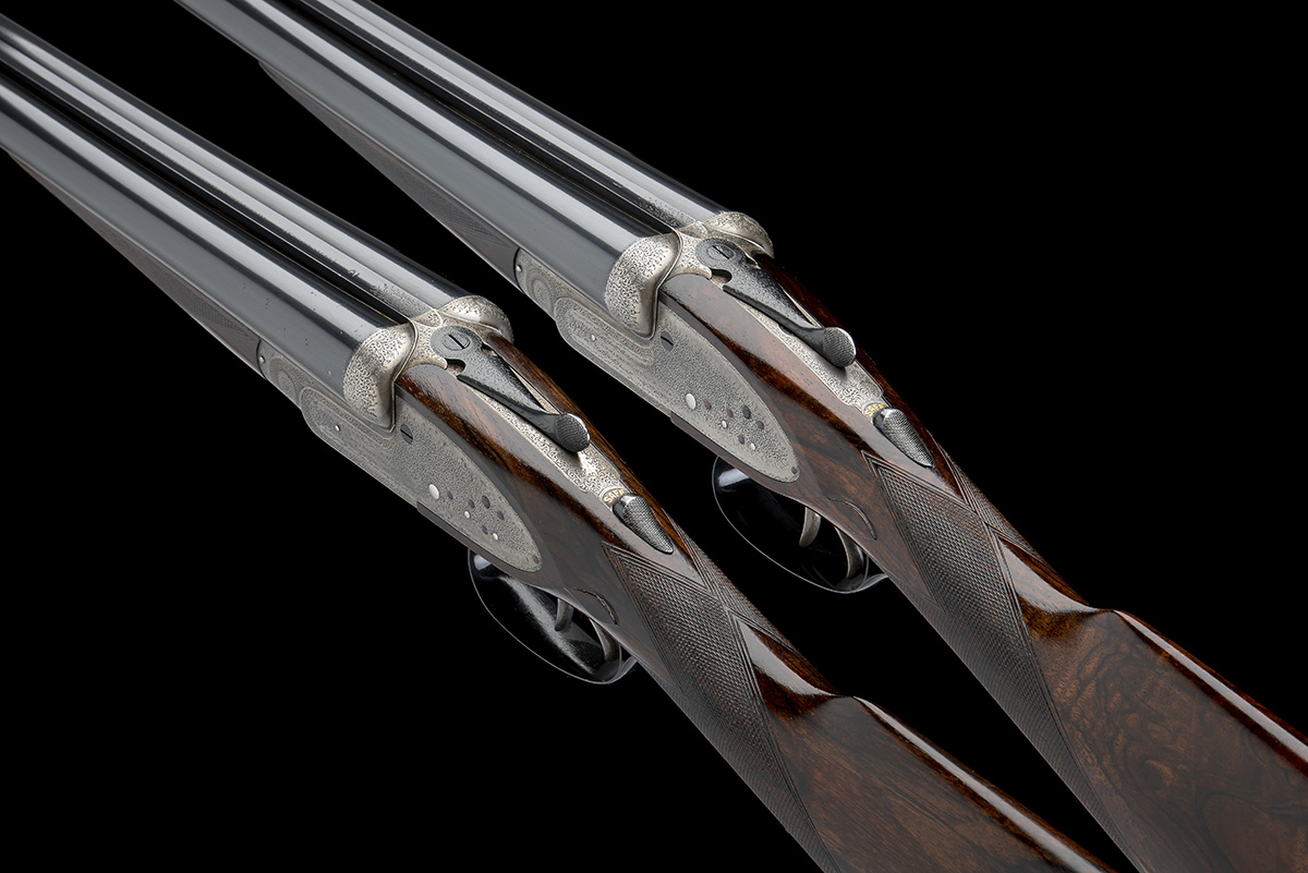 EDWINSON GREEN & SON A PAIR OF 12-BORE SIDELOCK EJECTORS, serial no. 6610 / 1, for 1908, 29in. nitro - Image 5 of 11