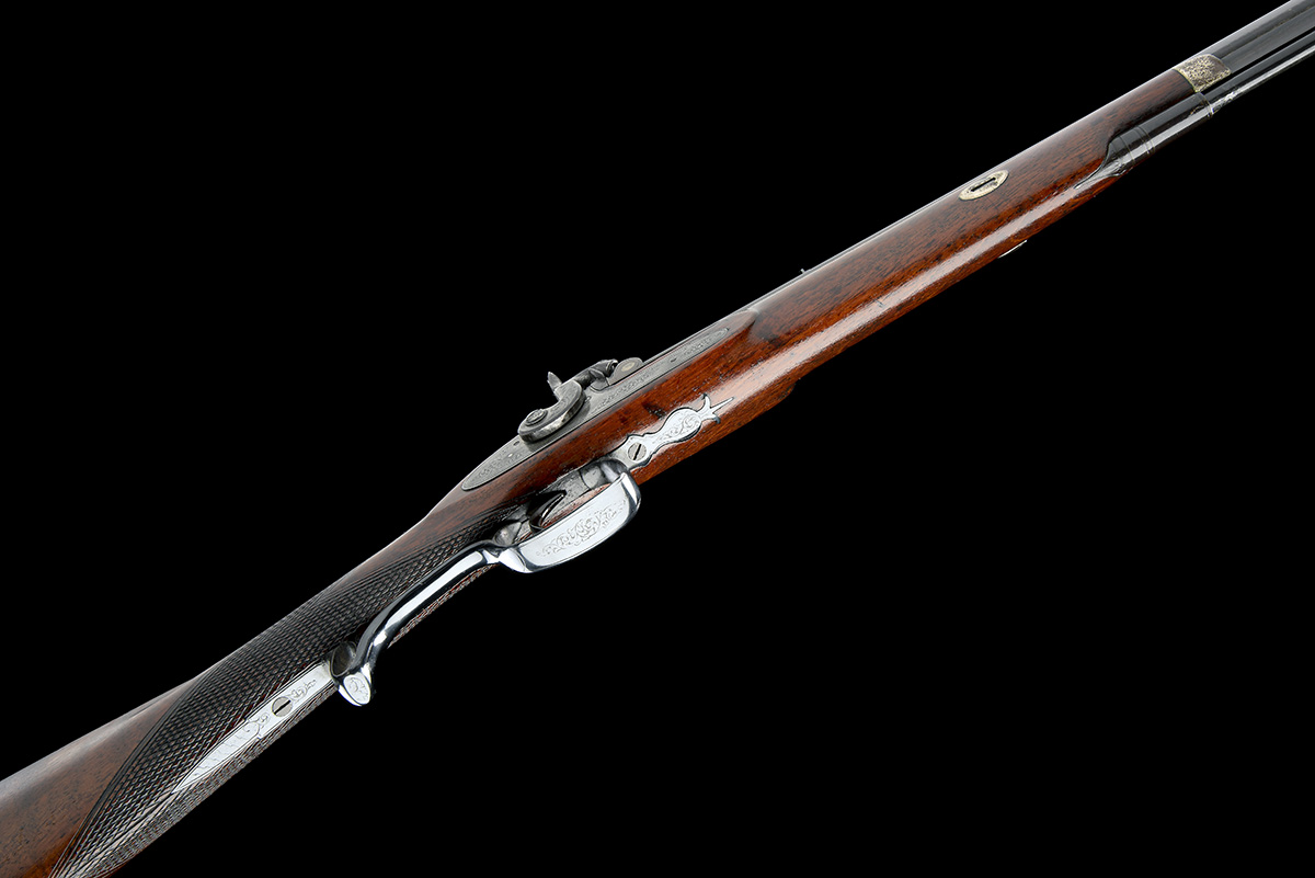 A 70-BORE PERCUSSION SINGLE-BARRELLED PARK-RIFLE SIGNED 'KEEP BROS.', no visible serial number, - Image 3 of 8