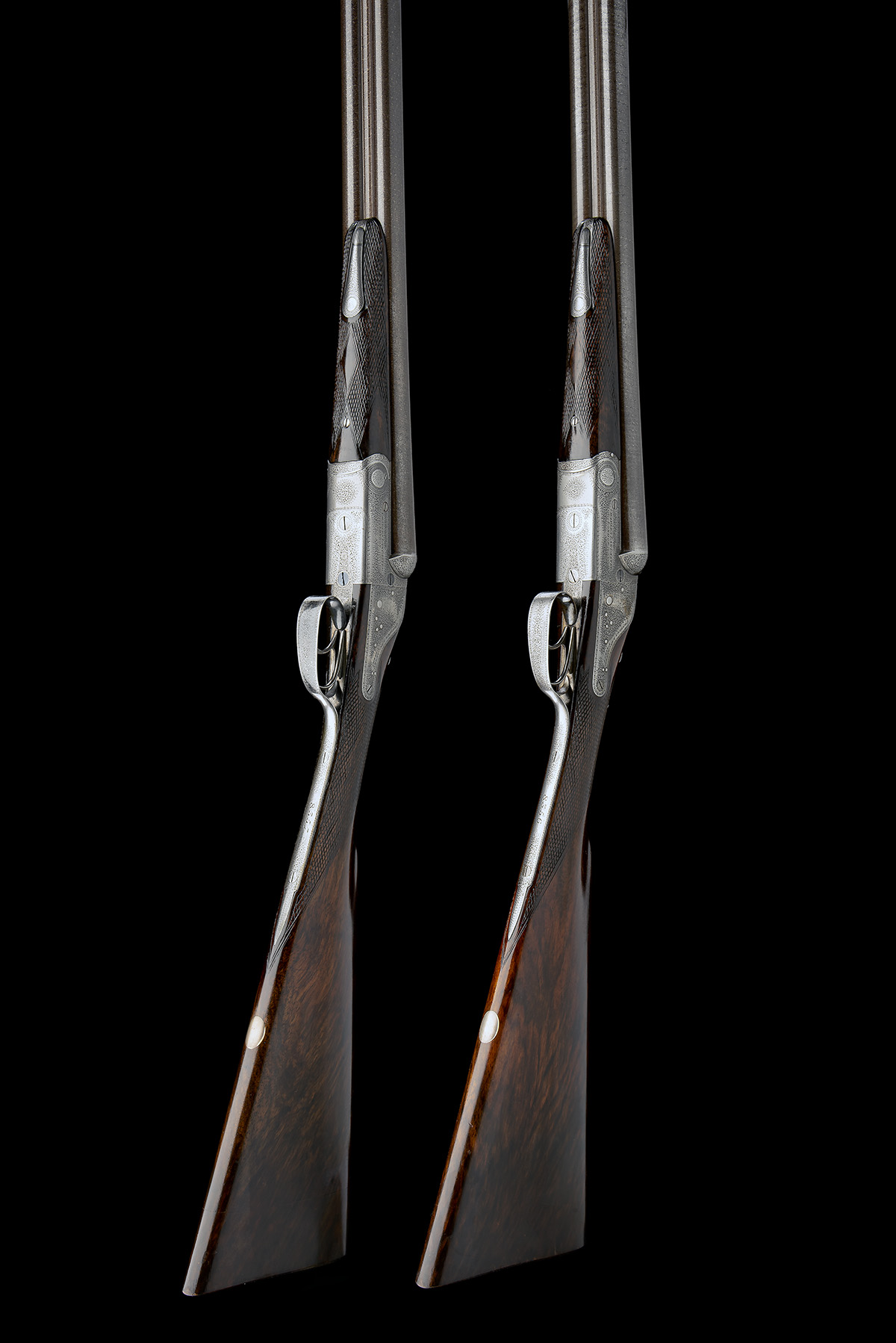 CHARLES LANCASTER A PAIR OF 12-BORE ASSISTED-OPENING BACK-ACTION SIDELOCK EJECTORS, serial no. - Image 5 of 11