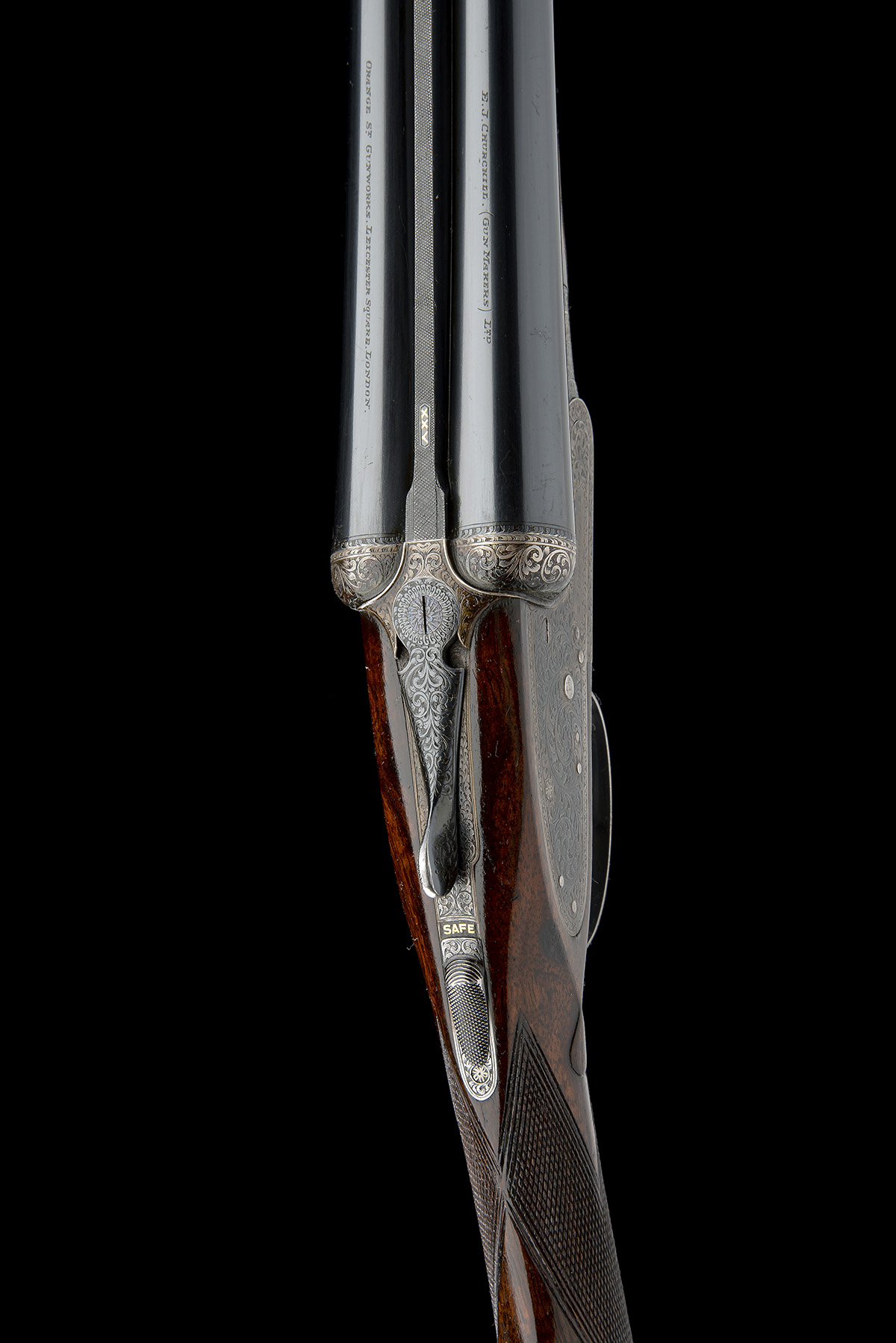 E. J. CHURCHILL (GUNMAKERS) LTD. A 12-BORE 'IMPERIAL' ASSISTED-OPENING SIDELOCK EJECTOR, serial - Image 6 of 11