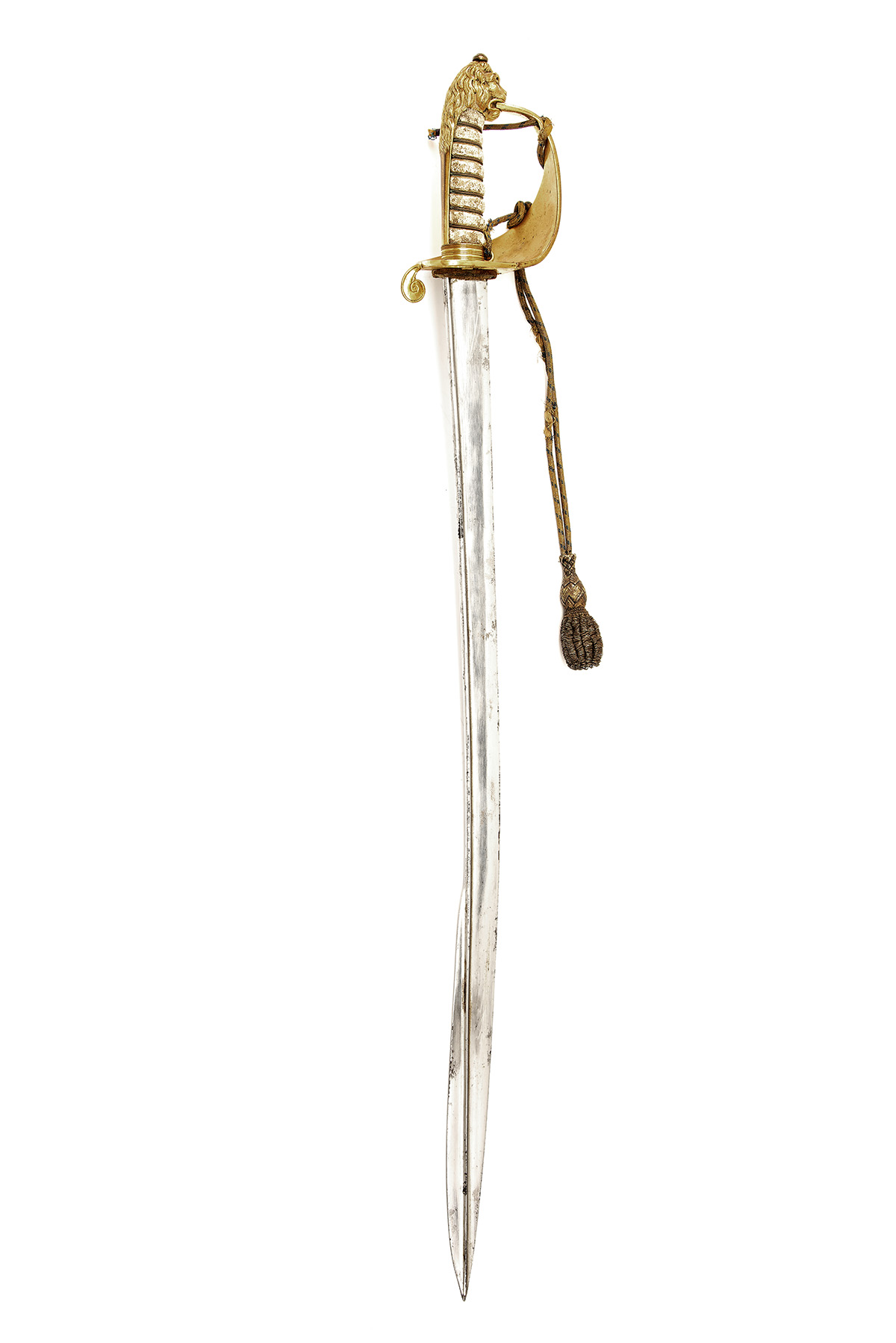 A SCARCE EARLY VICTORIAN BRITISH NAVAL OFFICER'S 1827 PATTERN SWORD WITH PIPE-BACK BLADE, - Image 2 of 4