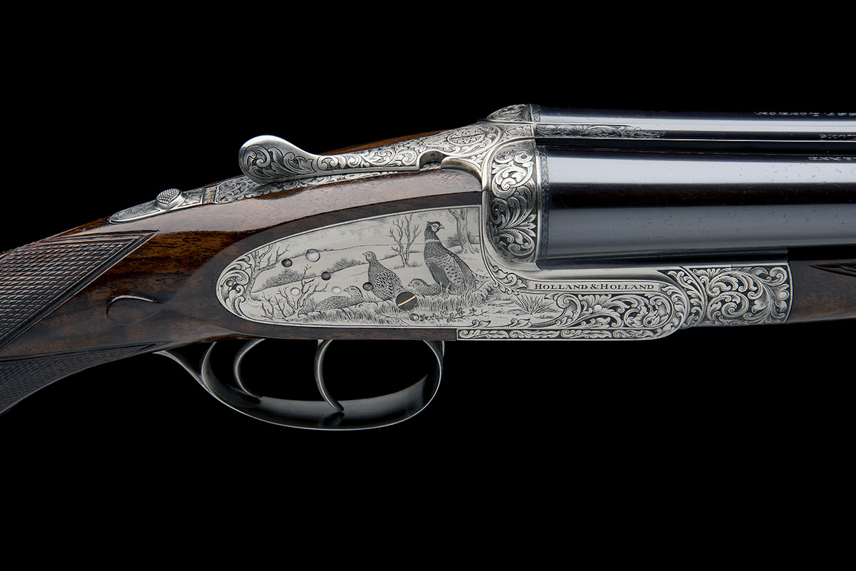 HOLLAND & HOLLAND A FINE, SALT-ENGRAVED 12-BORE ROYAL 'MODEL DE LUXE' SELF-OPENING HAND-DETACHABLE - Image 4 of 10