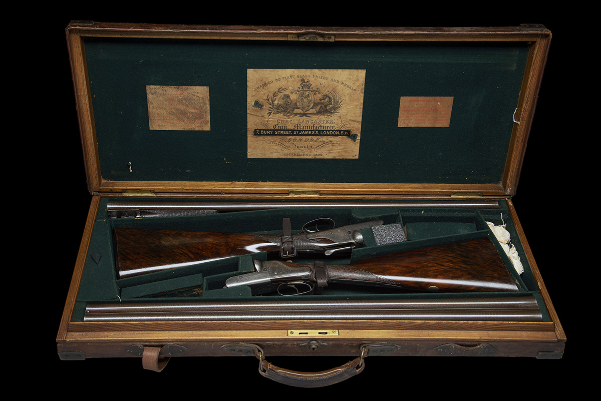 CHARLES LANCASTER A PAIR OF 12-BORE ASSISTED-OPENING BACK-ACTION SIDELOCK EJECTORS, serial no. - Image 8 of 11
