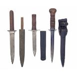 A COLLECTION OF THREE WORLD MILITARY KNIVES, including an Austro-Hungarian World War One trench-