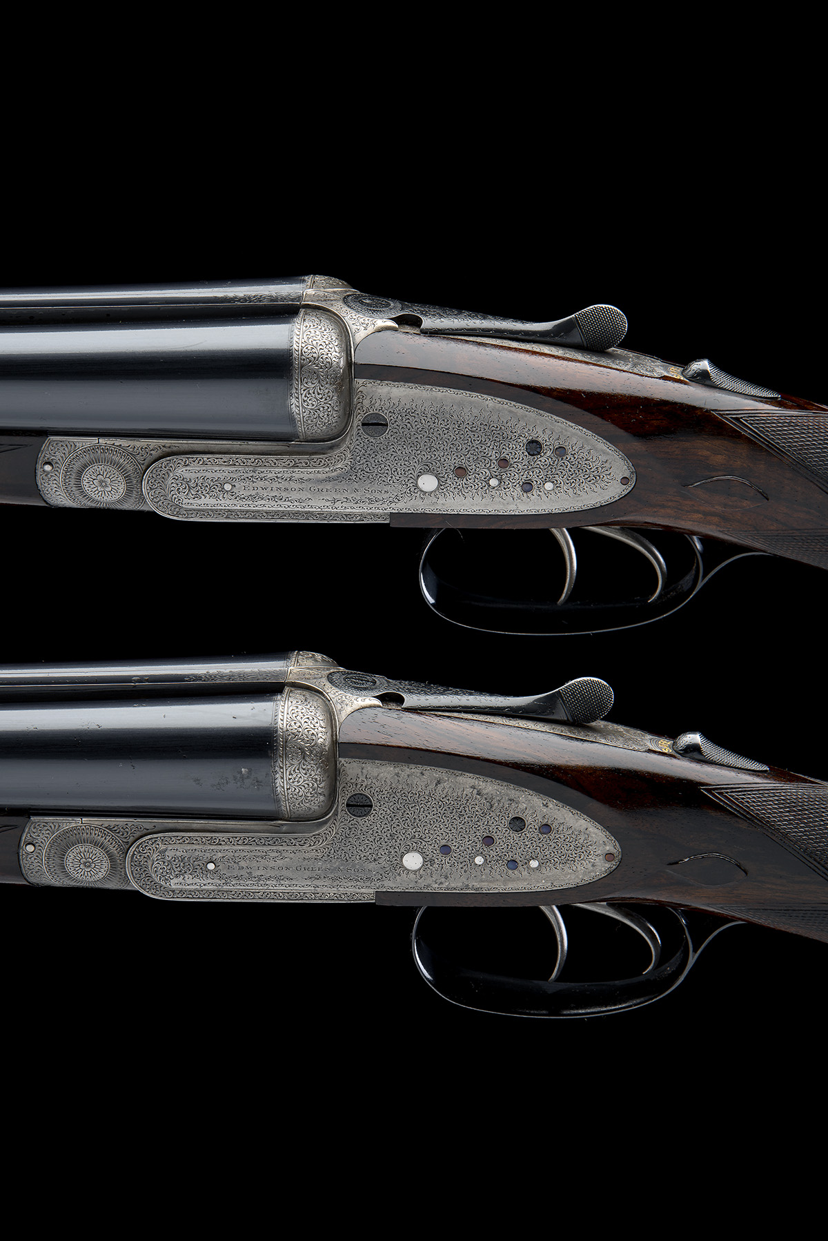 EDWINSON GREEN & SON A PAIR OF 12-BORE SIDELOCK EJECTORS, serial no. 6610 / 1, for 1908, 29in. nitro - Image 4 of 11