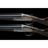 AUG. LEBEAU-COURALLY A PAIR OF SMEETS-ENGRAVED 16-BORE SINGLE-TRIGGER ROUND-BODIED HAND-DETACHABLE