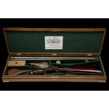 JOSEPH MANTON, LONDON A CASED 18-BORE PERCUSSION DOUBLE-BARRELLED SPORTING-GUN, serial no. 5852,