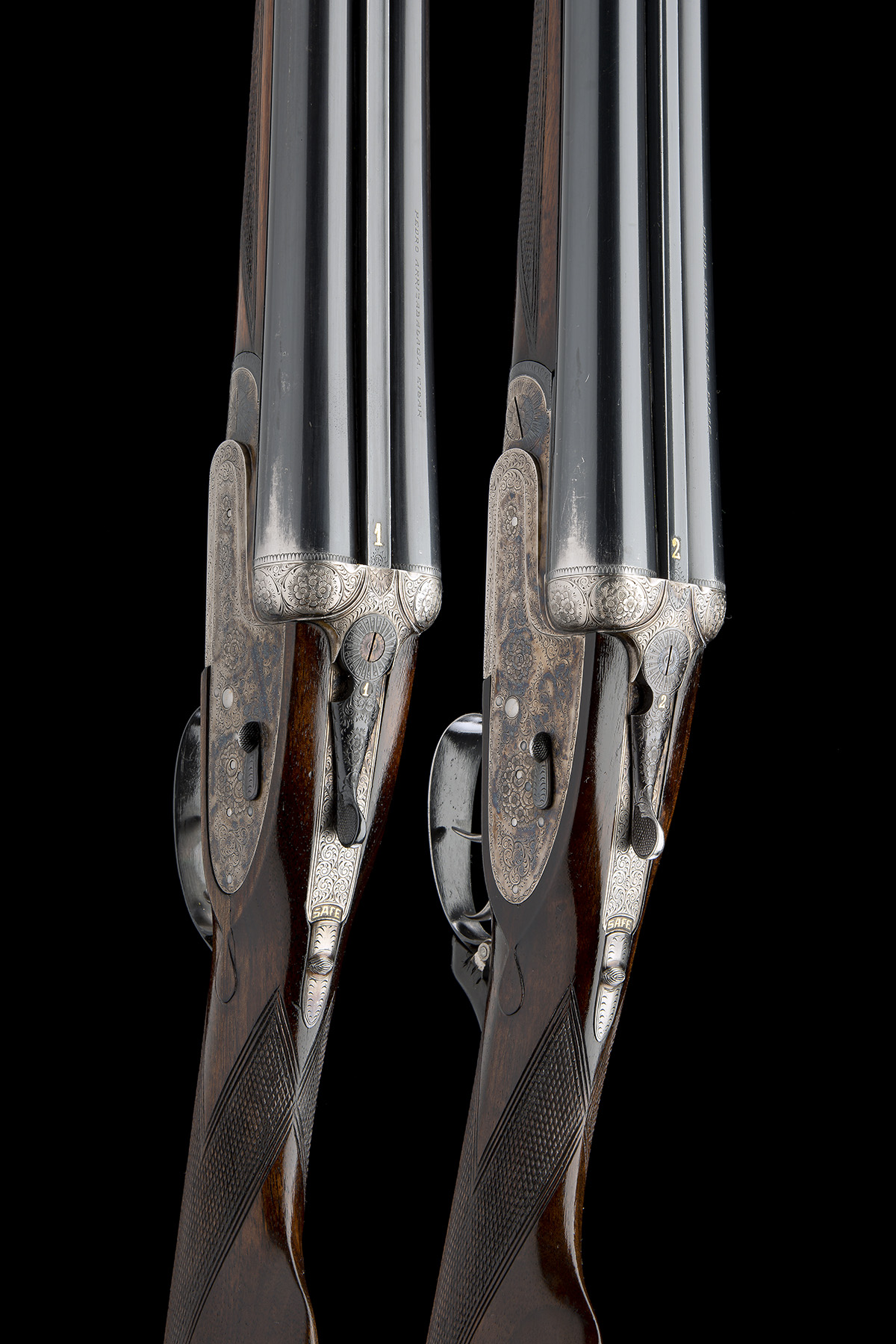 PEDRO ARRIZABALAGA A PAIR OF 12-BORE SELF-OPENING HAND-DETACHABLE SIDELOCK EJECTORS, serial no. - Image 6 of 10