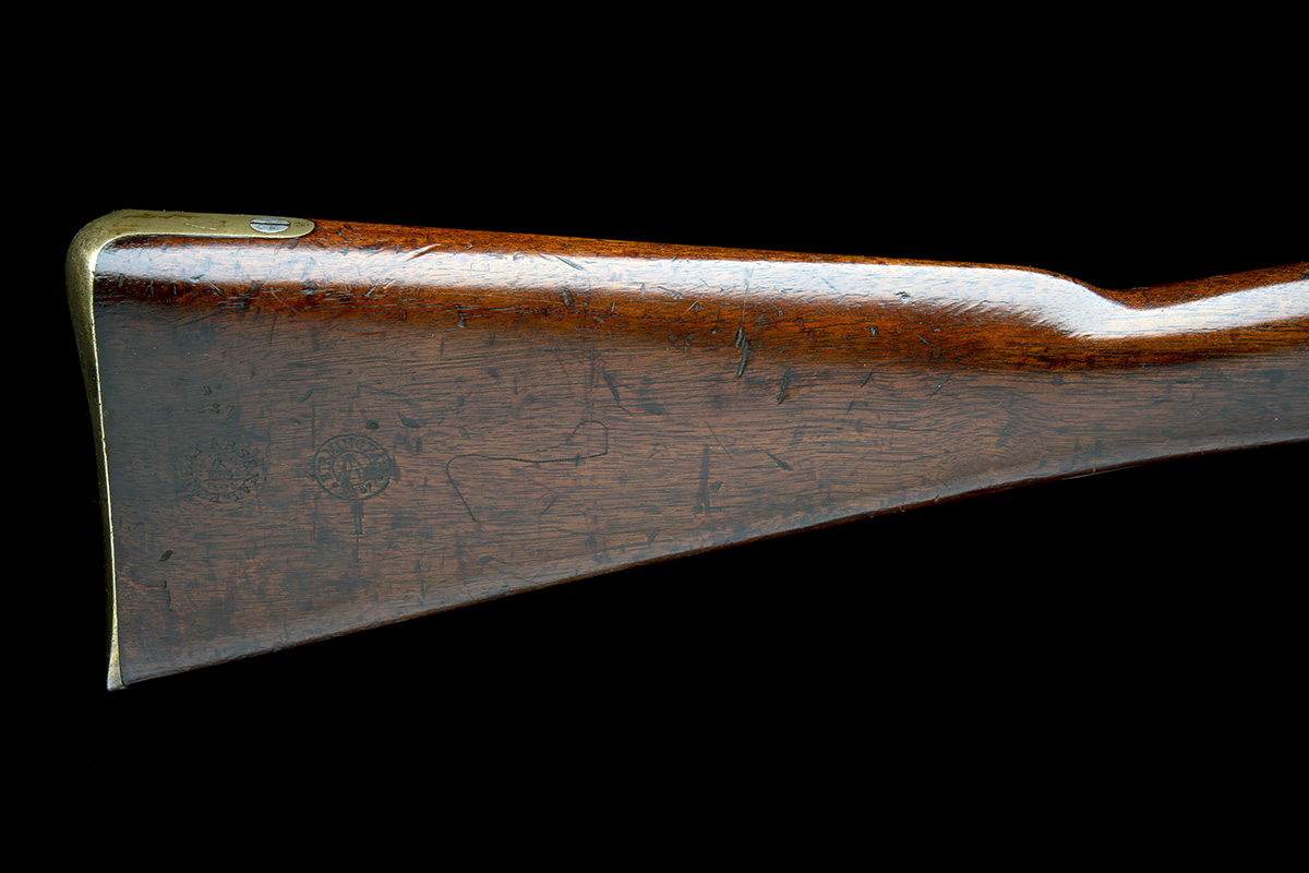 TOWER ARMOURIES, LONDON A .650 PERCUSSION CARBINE, MODEL 'INDIA PATTERN', serial no. 103, dated - Image 7 of 8
