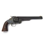 SMITH & WESSON, USA A SCARCE .44 (S&W AMERICAN) SIX-SHOT REVOLVER, MODEL 'No.3 FIRST MODEL