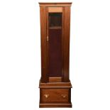 GARDNER & BANNISTER A GLASS FRONTED STEEL GUN CABINET, with steel body, 1in. bullet resistant