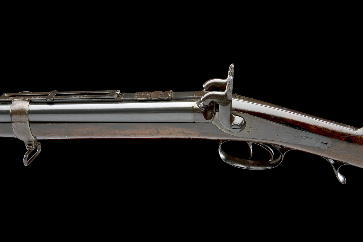 SWINBURN & SON, BIRMINGHAM A .524 PERCUSSION DOUBLE-BARRELLED SERVICE RIFLE, MODEL 'JACOB'S - Image 4 of 9